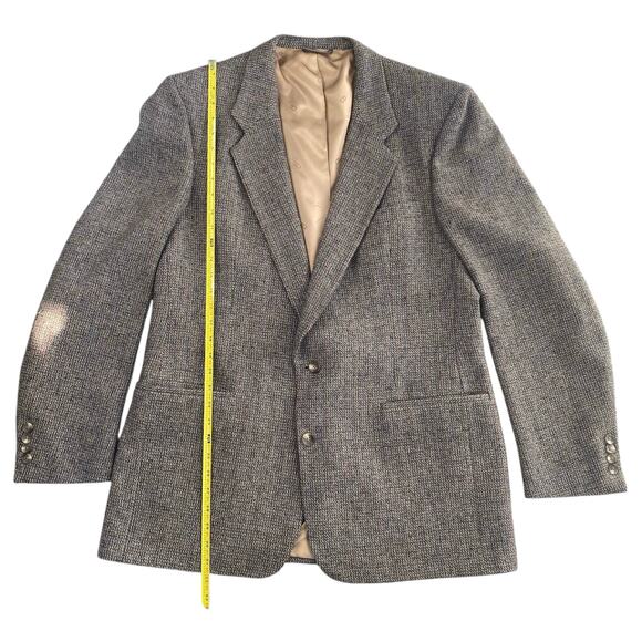 Vintage Christian Dior Mens Brown Wool Houndstooth Blazer Size M - Picture 3 of 11